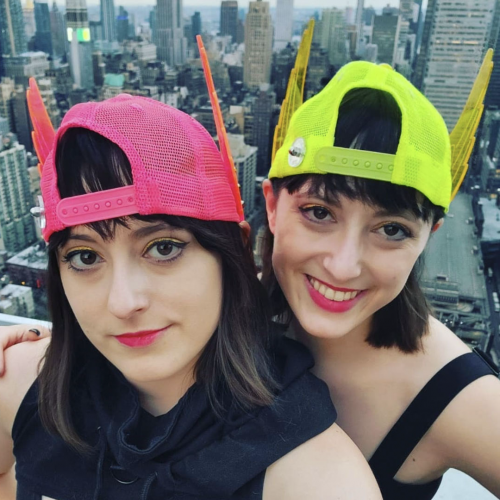 twins head shot on roof nyc size 1080 - Dinomite Twins